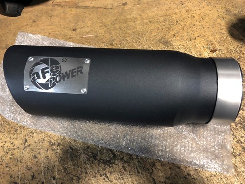 aFe POWER 49T40501-B15 304 Stain Steel Exh Tip 4/" In x 5/" Out x 15/" L Bolt-On