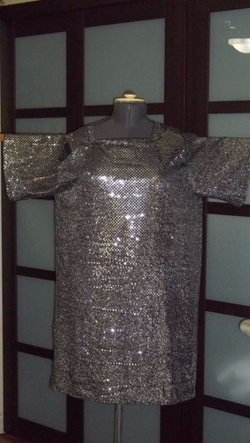 Fabric /"chainmail/" Chain Mail Tunic LARP Ren Faire Link Costume GOLD or SILVER