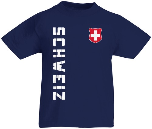 Kinder T-Shirt Trikot Schweiz inkl Name /& Nummer Mini WM 2018