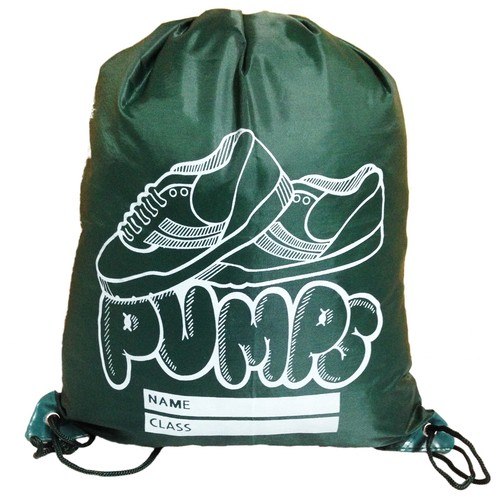School College Gym Sport Bag PE Dance Drawstring Sack Shoe Trainer Pump Backpack