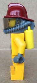 LEGO® Minifigure Firewoman City Town Helmet Dark Red Tank Set 853378 - cty0304
