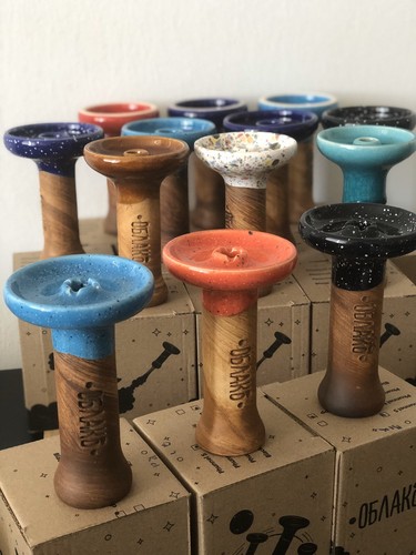shisha Water Pipe Bowl head Cloud Phunnel Small Glaze Black Oblako hookah