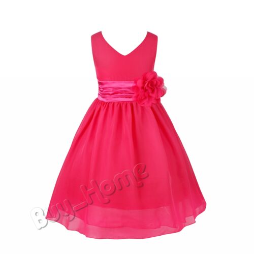 Kids Girls Party FLOWER Formal Wedding Bridesmaid Pageant Prom Christening DRESS