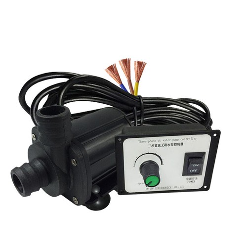 Brushless 3 Phase Water Pump 12V//24V Water Circulation Pump 2200L//H Adjustable