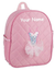 Personalized Quilted Pink Tutu Themed Backpack Dance Bag 12 Inches