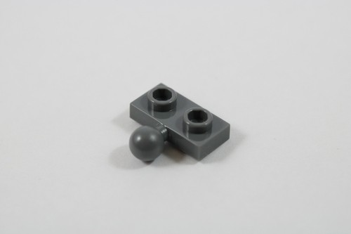 LEGO® Dark Gray Plate 1 x 2 with Towball Design ID 14417