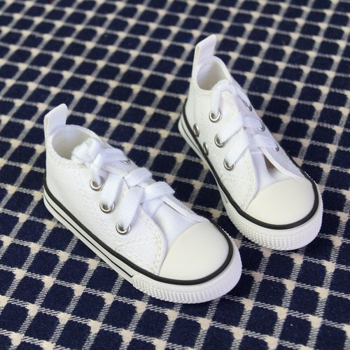 BJD White Canvas Sneakers Shoes Flats For 1//4 17/" 44cm BJD doll AOD MSD DOD DK