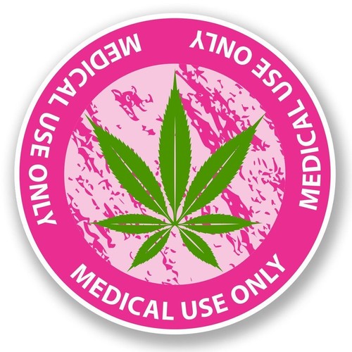2 x Pink Cannabis Vinyl Sticker Laptop Travel Luggage Car #5873
