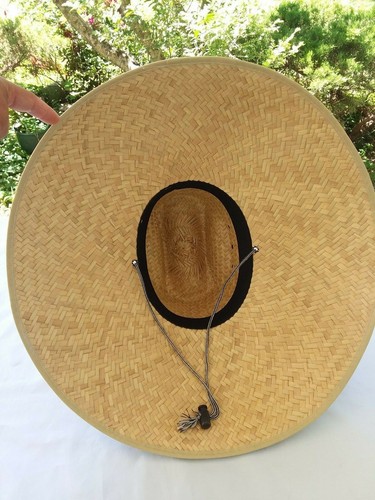 Sombrero de Palma Para Trabajo Fisherman Extra Wide 19 x20 Brim Straw Sun Hat