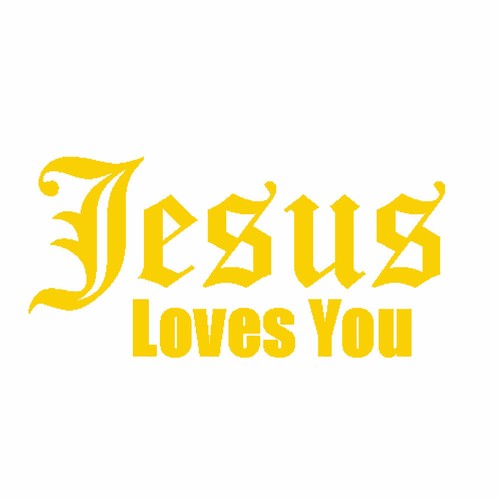Jesus Love You Letters Waterproof Car Vehicle Bumper Window Decals Sticker Decor