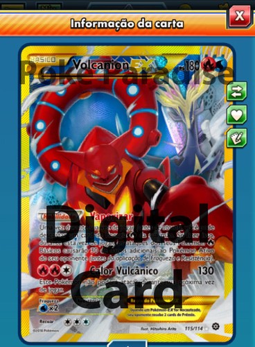 Volcanion EX SECRET 115//114 Pokemon TCG Online ! PTCGO Digital Card !!