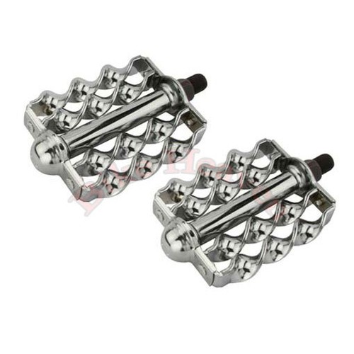 NEW Lowrider Bike Double Flat Twisted Bicycle Pedals Chrome 1//2/" Beach Cruiser