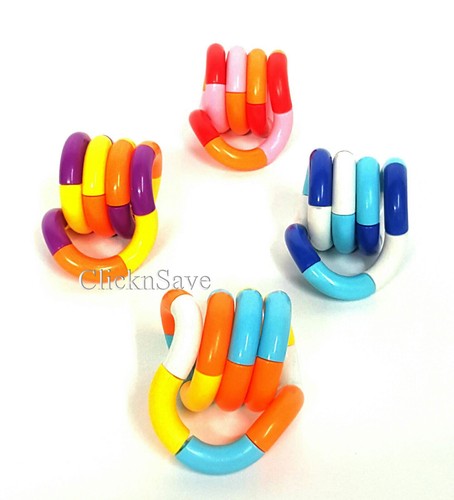 New 4 x Twisted Fun Tangle Brain Tool Sensory Fidget Tangle Fuzzy Toy