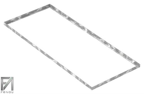 Zarge Rahmen 500x1200x28 mm für Gitterrost 490x1190 mm Rosthöhe 25 mm