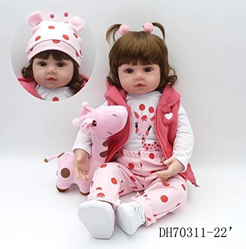24 Inch Reborn Baby soft silicone vinyl realistic Toddler Girl Doll Xmas Gift