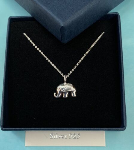 Silver Elephant Pendant Necklace Chain
