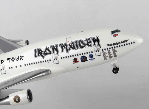 IRON MAIDEN Boeing 747-400 1:200 modello di aereo b747 NUOVO