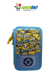 ASTUCCIO PORTAPASTELLI MINIONS 3 CERNIERE SCUOLA EROI GIOTTO 43 PEZZI MINIONS