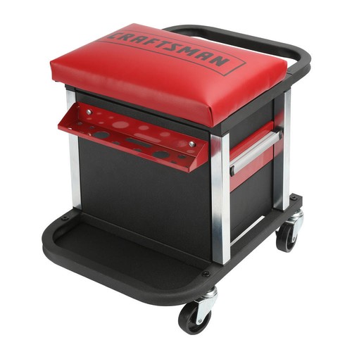 Craftsman Garage Planeur Coulissante Roulement Portable Outil Poitrine Siège Tabouret 2 tiroirs