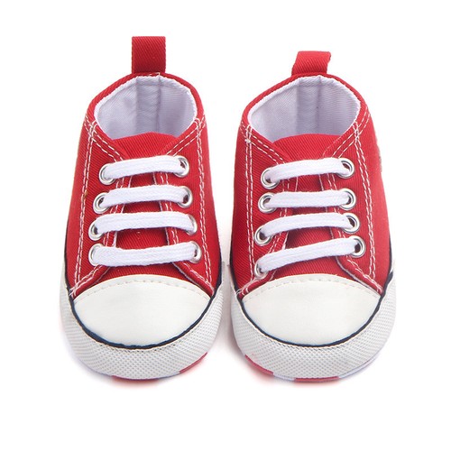 Baby Kids Boys Girls Casual Canvas Sneaker Soft Sole Crib Shoes Prewalker 0-12M