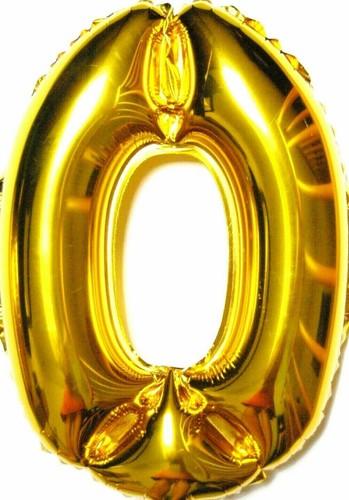 XXL 100cm Riesen Gold Hochzeit Geschenk Helium Zahl 0 Folienballon Party Deko