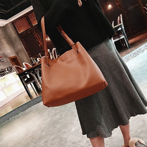 4pcs Women Pu Leather Handbag Shoulder Bags Tote Purse Messenger Card Holder