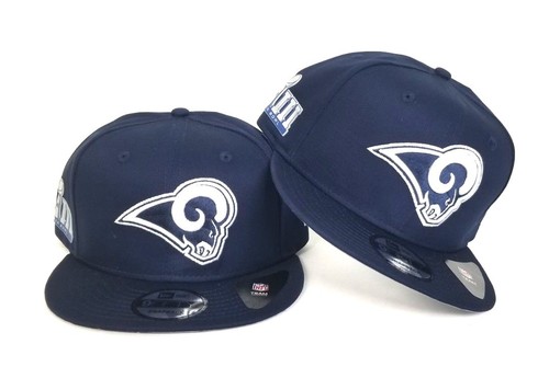 Los Angeles Rams Navy New Era Super Bowl LIII 53 Side Patch 9Fifty snapback Hat