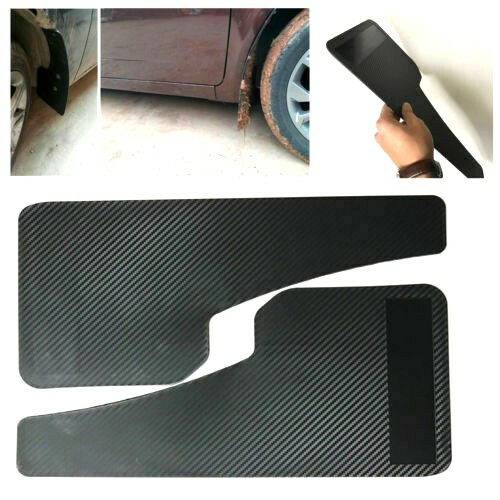 2PCS UNIVERSAL 3D CARBON FIBER CAR MUDFLAPS MUD GUARD MUDGUARDS FENDER