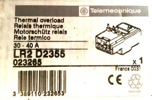 TELEMECANIQUE LR2D2355 30-40 amp motor uso de Relé de sobrecarga térmica con LC1 D32 