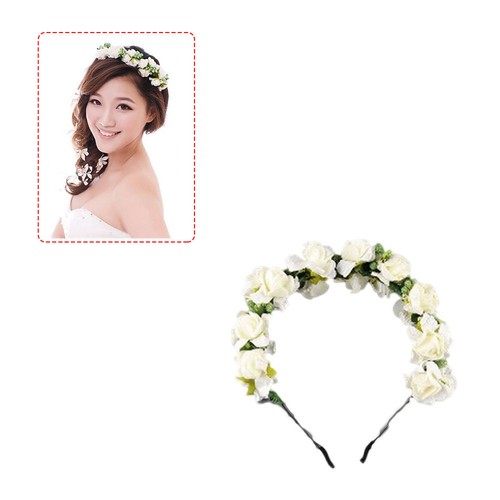 Boho Flower Crown Festival Flower Headband Wedding Garland Floral Hairband Gift
