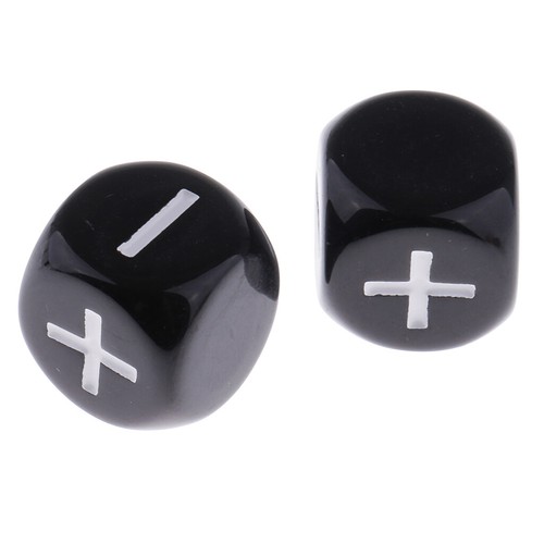 10pcs//Pack Plastic Opaque Six-sided Dice Minus Plus Table Game Accessories