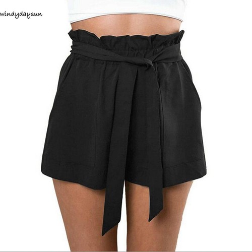 Fashion Damen Beiläufige Sommer Strand Solide Kurze Hosen Shorts mit W2YN