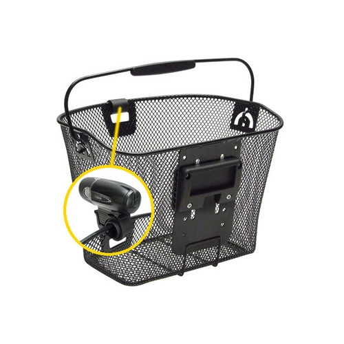KlickFix Uni Korb mit Lampenhalter schwarz 2019 Fahrradkorb