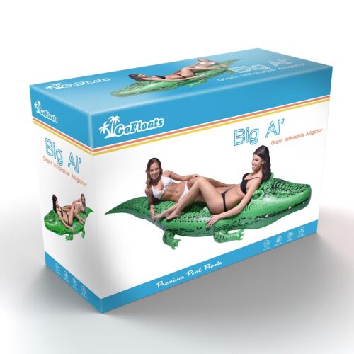 environ 3.35 m de long plus de 11 ft GoFloats Bigal /"Géant Gonflable Alligator