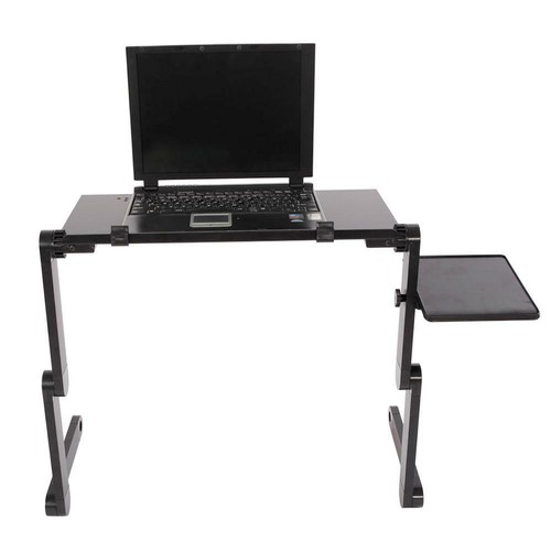Black Adjustable Folding Laptop Table Lap Desk Bed Computer Tray Stand Portable
