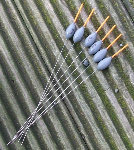 HANDMADE POLE FLOATS PROFLOATUK SLATE GREY GT WIRE 4X16 X 1.7MM TIP 3 FLOATS