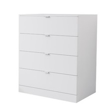 Modern White Chest of Drawers Tall Wide 4 Drawer Bedroom Furniture Cabinet