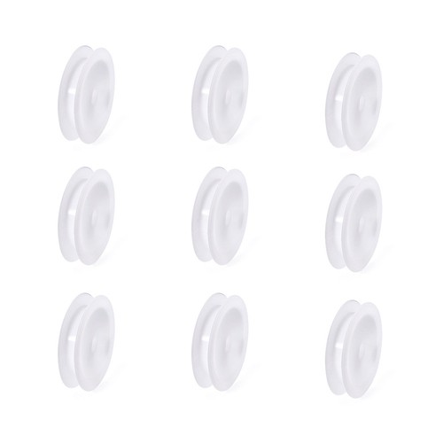 50pc Plastic Empty Wire Thread Cord Spools Thread Bobbins White 67x15.5mm Making