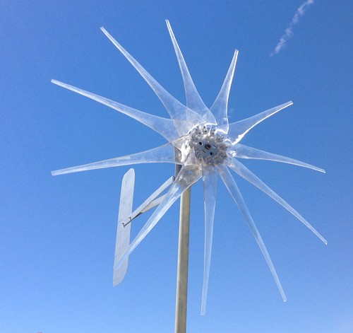CLEAR PROPS 48 Volt DC NONCOG PMA SUPER GHOST WIND TURBINE 900W 11 BLADES