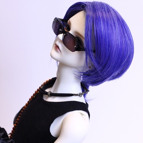 1//3 1//4 1//6 BJD Wig Short Hair Charming Purple for BJD Ball Jointed Doll Unisex