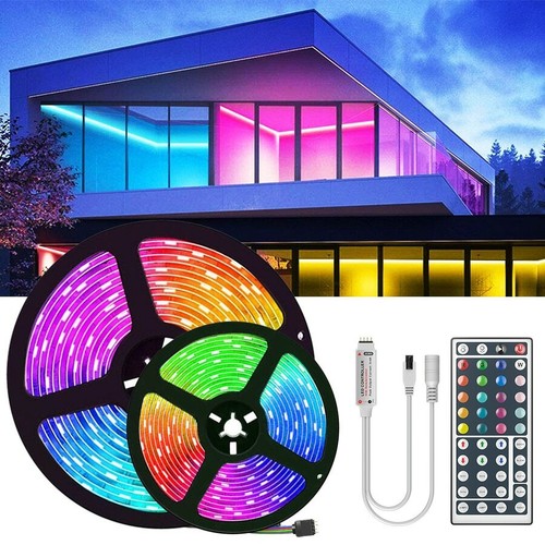 Details about / RGB led strip lights 15M 20M 5050 DC12V RGB Flexible Tape Led Tape IR Remote New