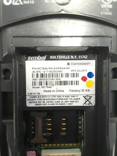 Motorola Zebra MC75 MC75A MC75A6-P4CSWRRAAWR 1D//2D WM6.5 Barcode Scanner GSM
