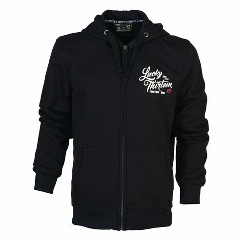 Skull Print Rockabilly Lucky 13-Vintage Iron Zip Hoody Rocker hoodie