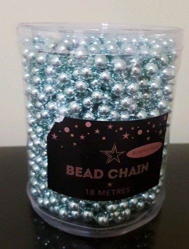 18m metres blue//green teal bead chain garland christmas wedding party decoration