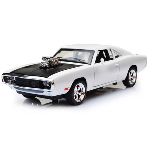 1:32 Dodge Charger Diecast Metal Model Car Sound and Light Pull-back Vehicle Toy