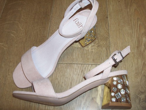 NEW FAITH DAFFODIL Gem Set Heels Choice of Colour//Size