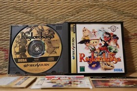 Riglord Saga Riglordsaga w/3 flyers table Japan Sega Saturn SS VG+!
