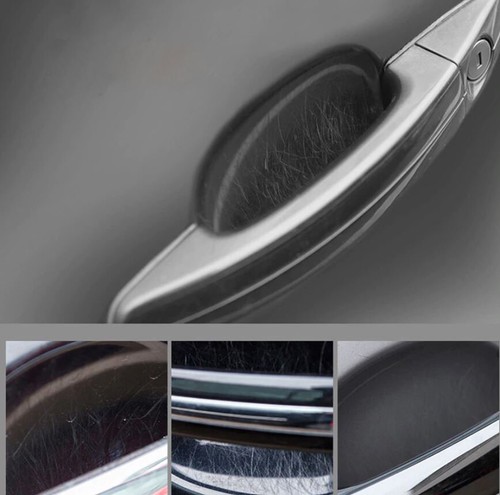 Details about / 3D Carbon Fiber Silver Vinyl Door Handle Cover Film Exterior Decals Stickers J2
