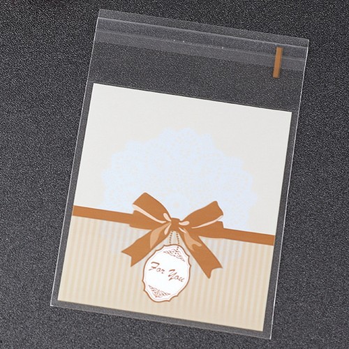 Plastic Resealable Bags Plum Blossom And Bow Self-Adhesive About 100pcs