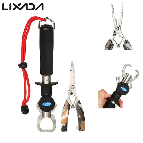 Lixada Fischgreifer Angelzange Set Waage Lip Grip Landezange Hakenlöser15kg U3D6